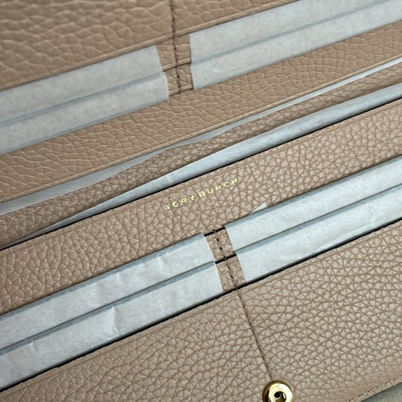 NWT , tory burch blake color block slim wallet black color - Picture 8 of 11